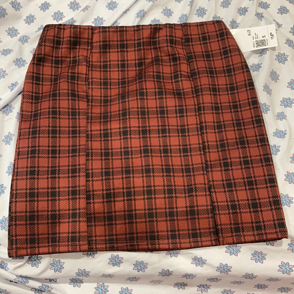 Plaid mini skirt